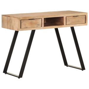 vidaXL Bureau 107x45x79 cm Bois d'acacia solide avec bord naturel
