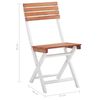 vidaXL Ensemble de bistro 3 pcs Bois d'acacia Marron fonc&eacute; et blanc
