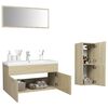 vidaXL Ensemble de meubles de salle de bain Ch&ecirc;ne sonoma Agglom&eacute;r&eacute;