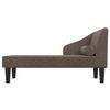 vidaXL Chaise longue avec traversin taupe tissu