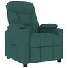 vidaXL Fauteuil de massage Vert fonc&eacute; Tissu