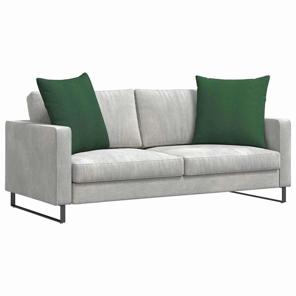 vidaXL Coussins de canapé 2 pcs Vert foncé 80 x 80 cm