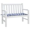 vidaXL Coussin de banc de jardin rayures bleues et blanches 120x50x4cm
