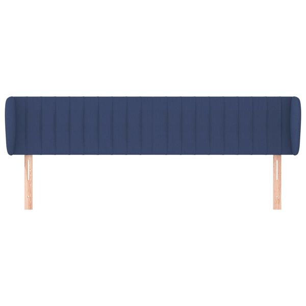 vidaXL T&ecirc;te de lit avec oreilles Bleu 183x23x78/88 cm Tissu