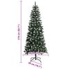 vidaXL Sapin de No&euml;l artificiel Vert 210 cm PVC, plastique et acier