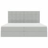 vidaXL Lit avec rangement et matelas Gris clair 200 x 200 cm Velours