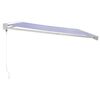 vidaXL Auvent r&eacute;tractable bleu et blanc 4,5x3 m tissu et aluminium