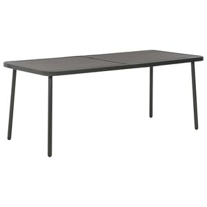 vidaXL Table de jardin Gris fonc&eacute; 180x83x72 cm Acier