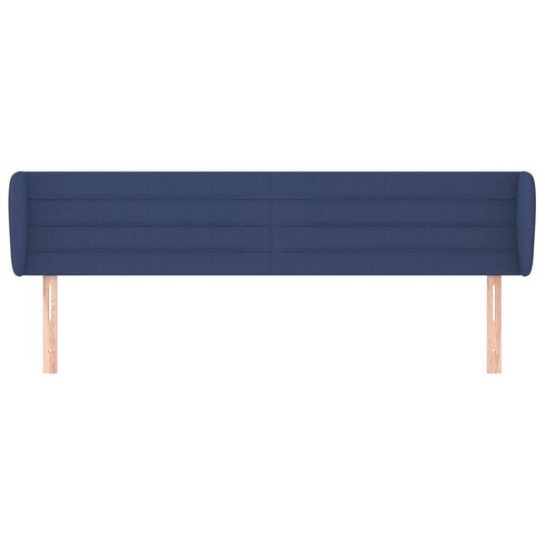 vidaXL T&ecirc;te de lit avec oreilles Bleu 163x23x78/88 cm Tissu