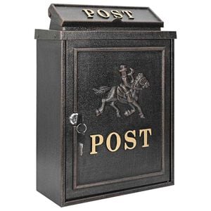 vidaXL Bo&icirc;te aux lettres murale Bronze 29 x 13 x 41 cm Aluminium coul&eacute;
