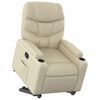 vidaXL Fauteuil inclinable Crème Similicuir