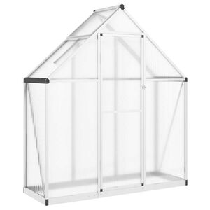 vidaXL Serre avec cadre de base argent 169x58x195 cm aluminium