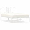 vidaXL Cadre de lit m&eacute;tal sans matelas et t&ecirc;te de lit blanc 120x190 cm