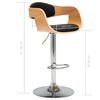 vidaXL Tabouret de bar Noir Bois courbé et similicuir