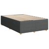 vidaXL Sommier &agrave; lattes de lit avec matelas gris fonc&eacute; 120x190cm tissu