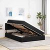 vidaXL Lit de Rangement avec matelas Noir 140 x 190 cm Velours