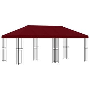 vidaXL Abri de jardin 6 x 3 m Bordeaux Polyester et Acier 190 gsm