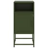 vidaXL Tables de chevet 2 pcs vert olive 36x39x78 cm acier