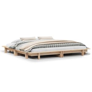 vidaXL Cadre de lit sans matelas 200x200 cm bois massif de pin