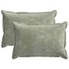 vidaXL Housse de coussin 2 pc HOUTEN Vert 30 x 50 cm Tissu Chenille