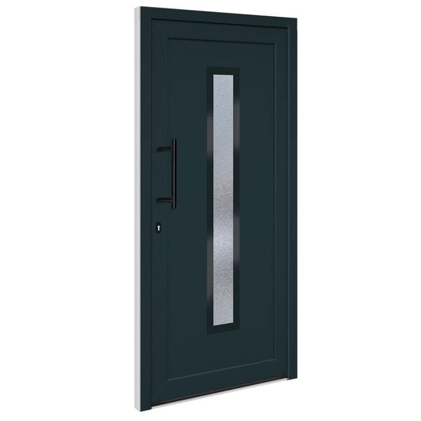 vidaXL Porte d'entr&eacute;e anthracite 98x200 cm PVC