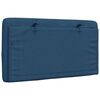 vidaXL Coussin de tête de lit bleu 80 cm tissu