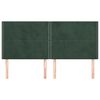 vidaXL T&ecirc;te de lit Vert fonc&eacute; 200x5x118/128 cm Velours