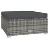 vidaXL Salon de jardin 9 pcs avec coussins R&eacute;sine tress&eacute;e Gris