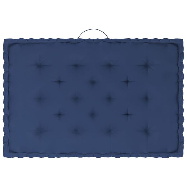 vidaXL Coussins de plancher de palette lot de 4 Bleu marine clair