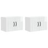 vidaXL Meuble mural LUCCA 2 pc Blanc brillant Bois d'ing&eacute;nierie