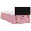 vidaXL Lit ottoman avec matelas et LED rose 80x200cm velours