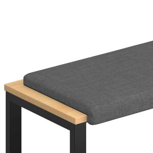 vidaXL Coussin de banc Tissu Gris fonc&eacute; Profondeur 35 cm