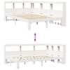 vidaXL Lit bibliothèque sans matelas blanc 135x190 cm bois pin massif