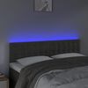vidaXL T&ecirc;te de lit &agrave; LED Gris fonc&eacute; 144x5x78/88 cm Velours