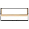 vidaXL Ensemble d'étagères murales avec barres 4 pcs chêne sonoma