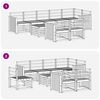 vidaXL Ensembles de canap&eacute;s 9 pcs Naturel Bois d'Acacia Massif