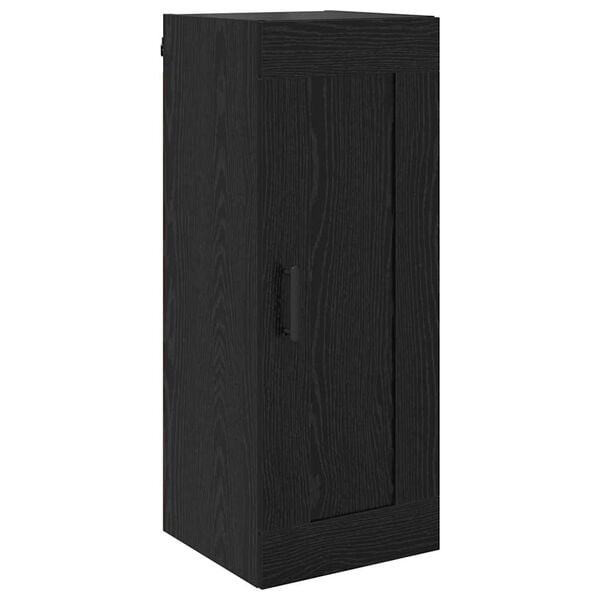 vidaXL Meuble mural Ch&ecirc;ne noir 34,5 x 34 x 90 cm Bois d'ing&eacute;nierie