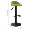 vidaXL Tabourets de bar lot de 2 vert clair velours