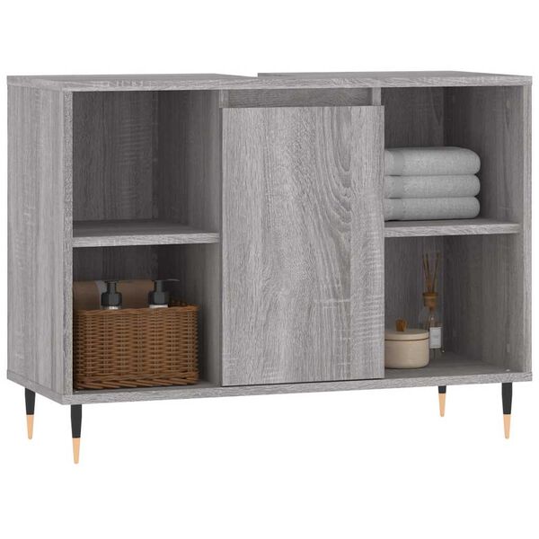 vidaXL Armoire salle de bain sonoma gris 80x33x60 cm bois d'ingénierie