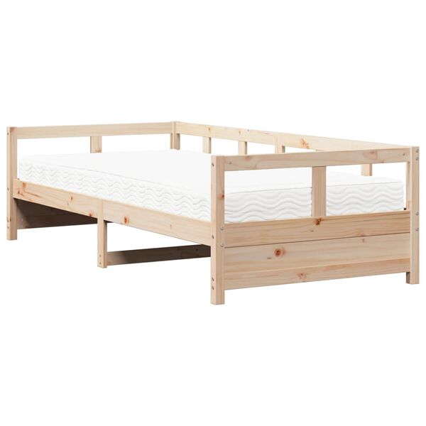vidaXL Lit de jour avec matelas 90x190 cm bois de pin massif