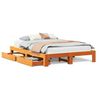 vidaXL Cadre de lit sans matelas cire marron 140x190cm bois pin massif