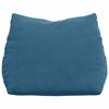 vidaXL Coussin de Dos Bleu 45 x 20 x 35 cm Tissu en velours c&ocirc;tel&eacute;