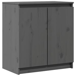vidaXL Armoire lat&eacute;rale gris 60x36x65 cm bois de pin massif