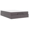 vidaXL Cadre de lit avec matelas Autre 2 pcs Gris PVC