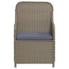 vidaXL Ensemble à manger de jardin et coussins 5 pcs Marron