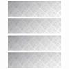 vidaXL Nez de marche 4 pc 70 x 20 cm Argent&eacute; Aluminium Rectangulaire