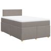 vidaXL Sommier &agrave; lattes de lit avec matelas Taupe 120x200 cm Tissu