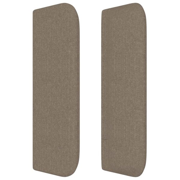 vidaXL T&ecirc;te de lit avec oreilles Taupe 103x16x78/88 cm Tissu