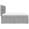 vidaXL Sommier &agrave; lattes de lit avec matelas Gris clair 180x200cm Tissu