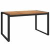 vidaXL Table de Jardin Gris 140 x 80 x 75 cm Bois d'Acacia Massif